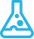Contract Manufacturing of Supplements and Health Products – Kiki Latam Icon representing laboratory manufacturing services for supplements and wellness products