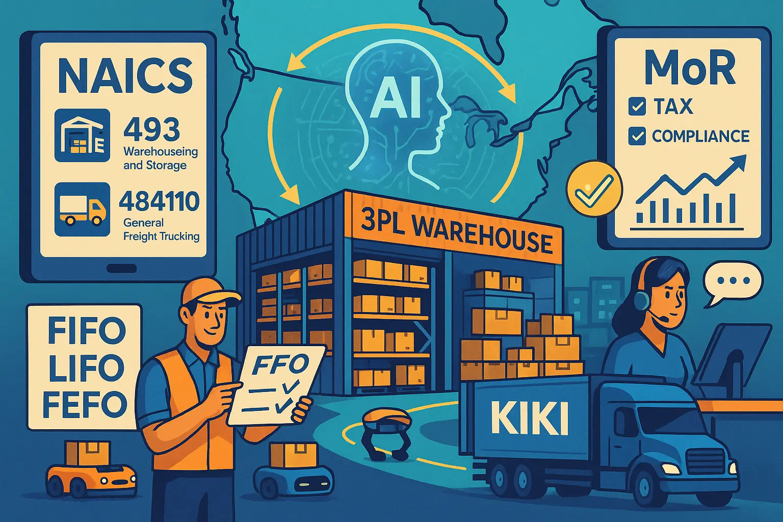 AI-Driven Logistics with NAICS and Merchant of Record NAICS, MoR, and AI-powered logistics system for retail supply chains