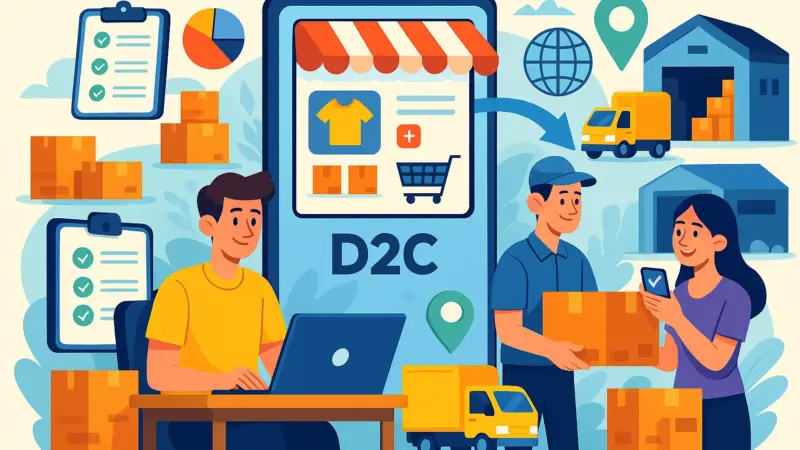 Consumer receiving a package at home representing Kiki Latam’s direct‑to‑consumer logistics with fulfillment and last‑mile delivery